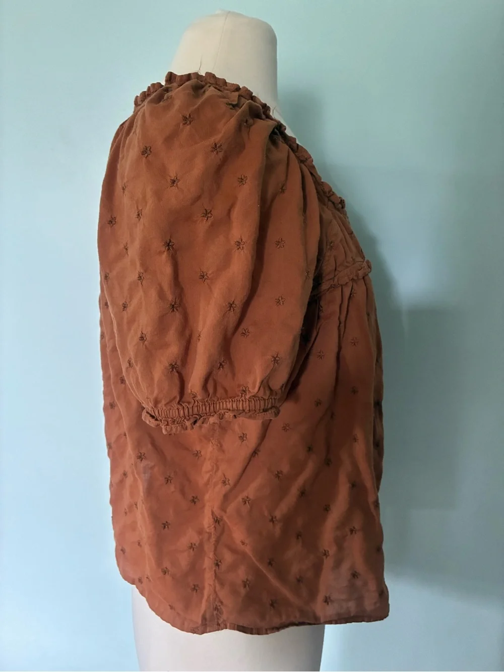 Old Navy Puffed Sleeve Babydoll Peasant Blouse